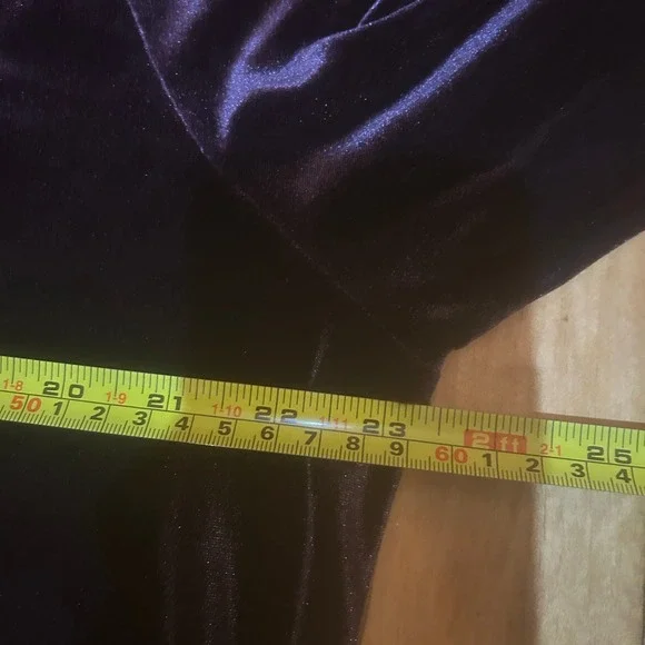 Coldwater Creek Dress Womens XL Dark Purple Velvet Maxi Whimsigoth Goth Witchy - Picture 7 of 9